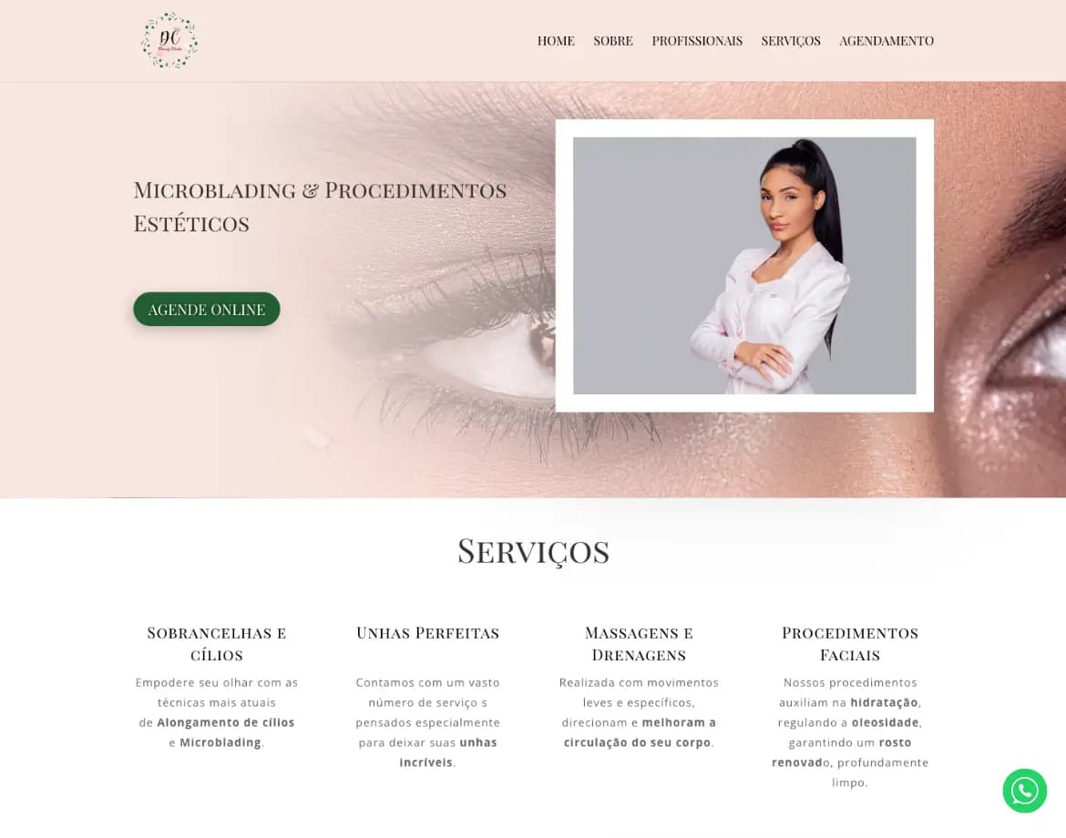 site dc beauty studio desenvolvido por ariel spencer